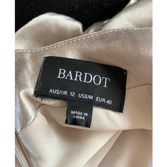 NWOT Bardot Cocktail Occasion backless slip Drape Dress size 8 Tan Beige - Picture 5 of 7